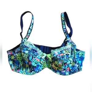 Unlined Freya bra in neon florals, never worn